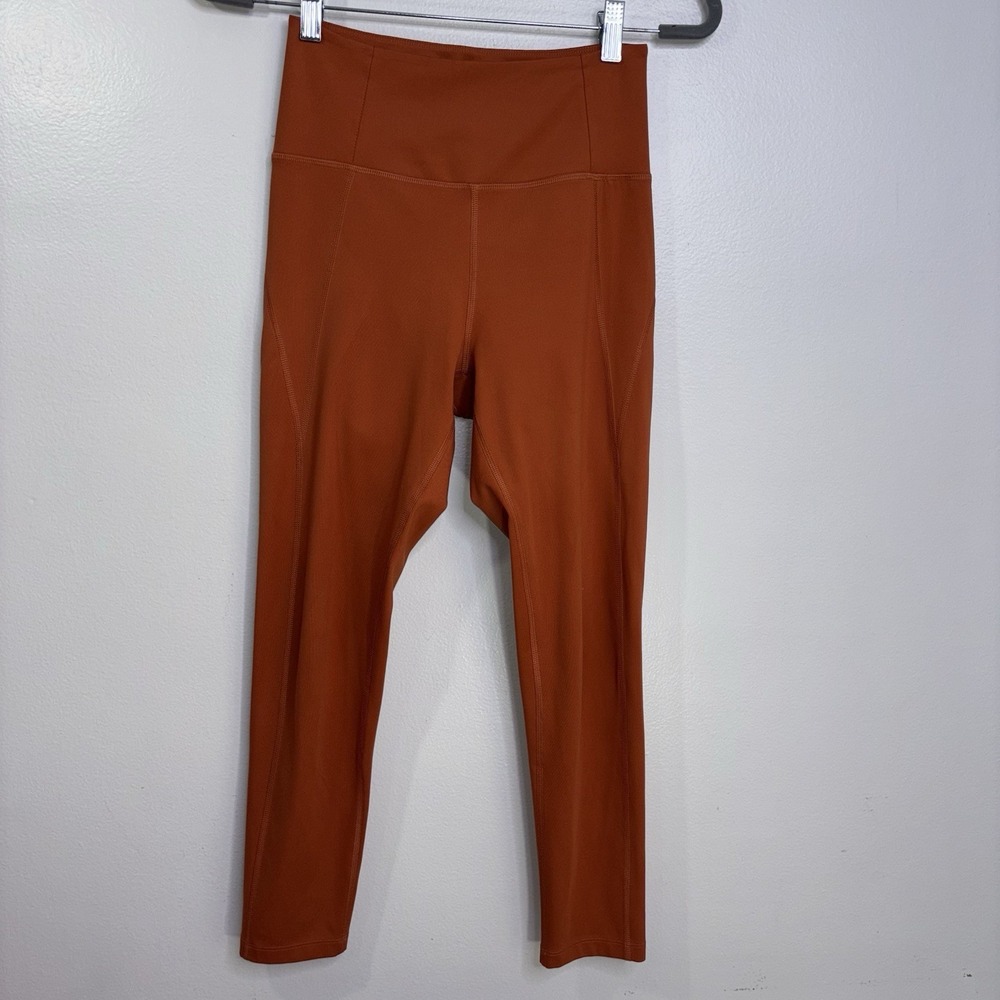 Girlfriend Collective Leggings Womens Terracotta Red Stretch Yoga Pants Size Sm